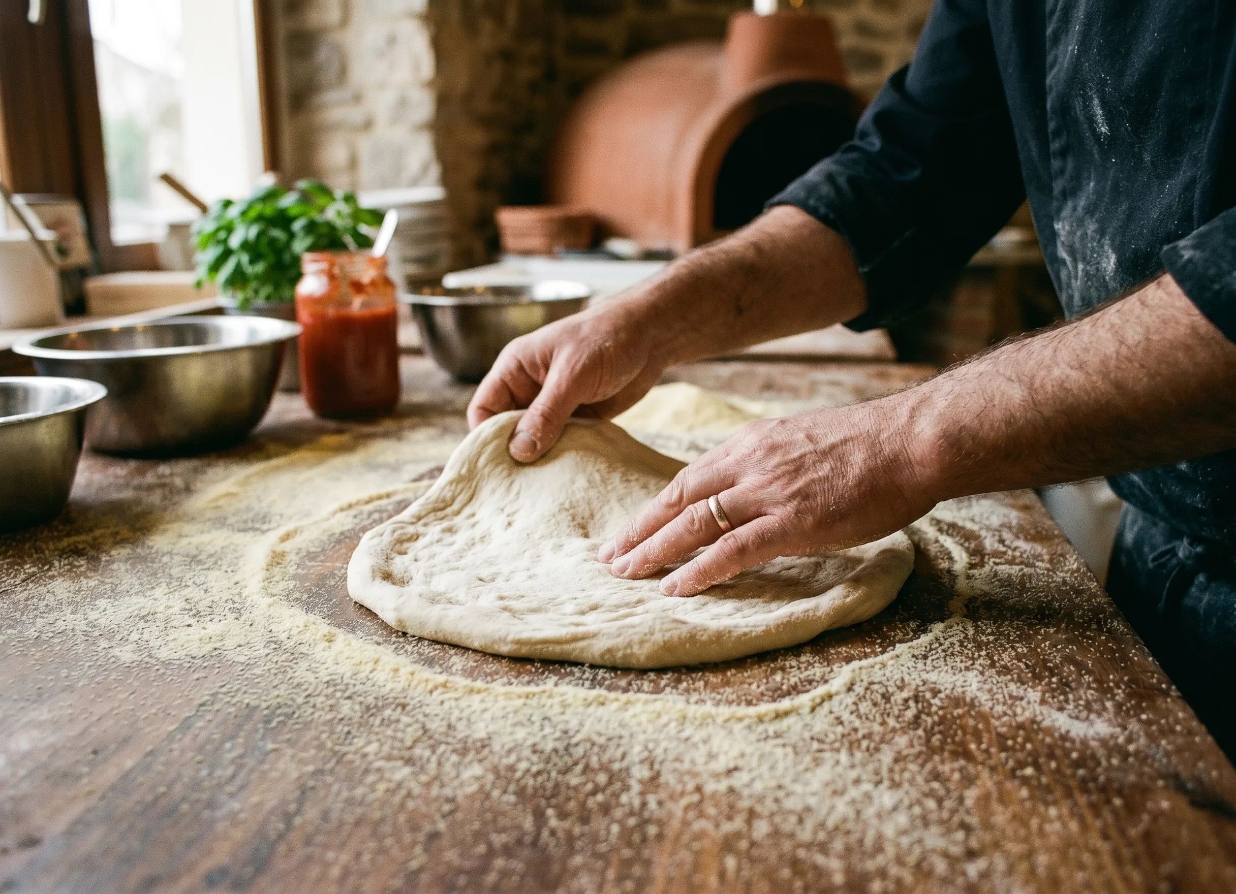 technique pour étaler une pâte à pizza fine sans rouleau