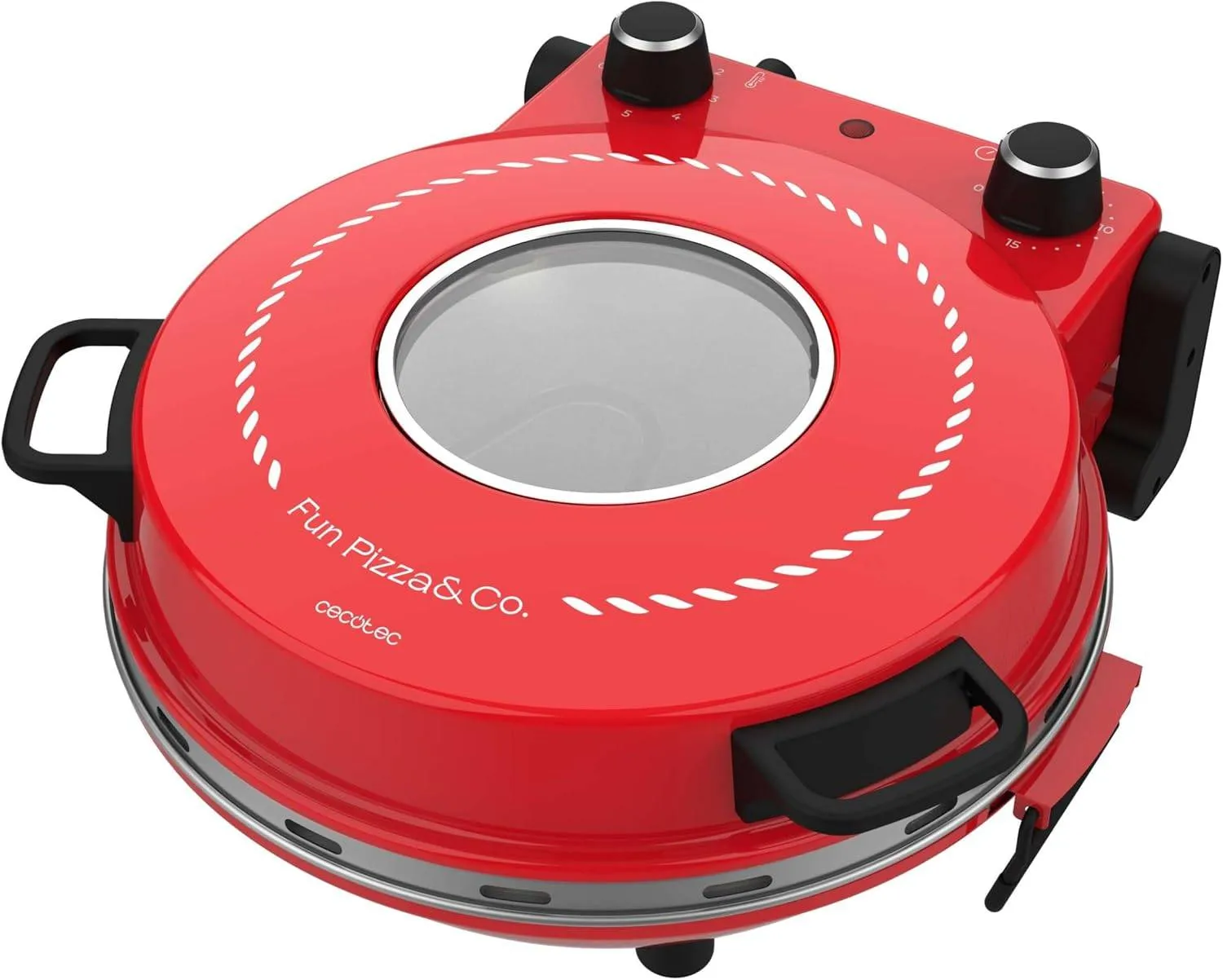 Four à pizza électrique Cecotec Mamma Mia rouge avec hublot de surveillance
