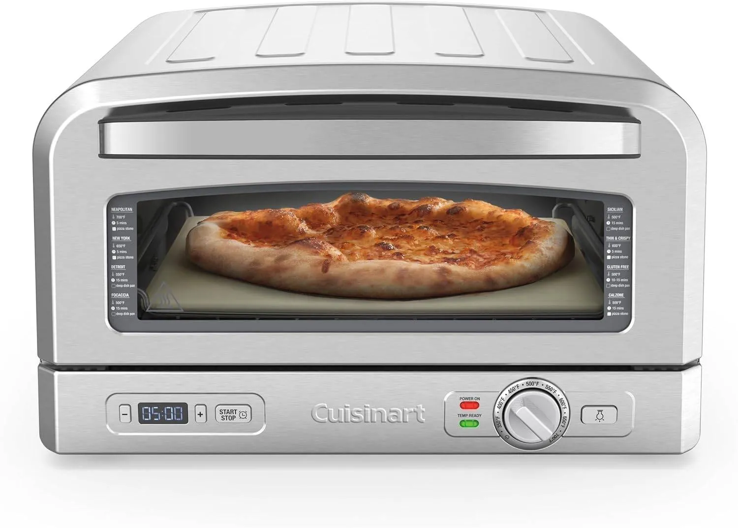 Four à pizza électrique Cuisinart avec pierre en céramique et affichage numérique