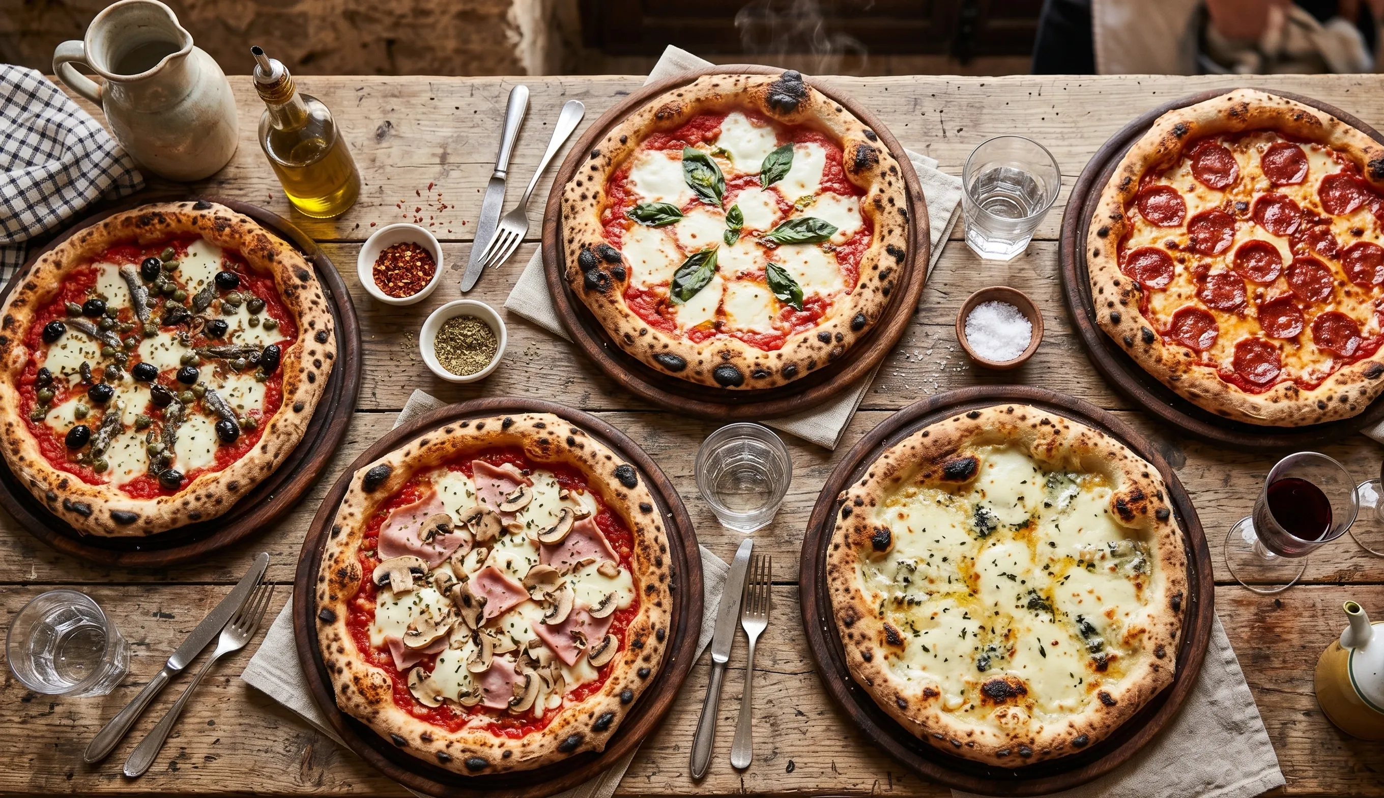 différents types de pizzas italiennes connues