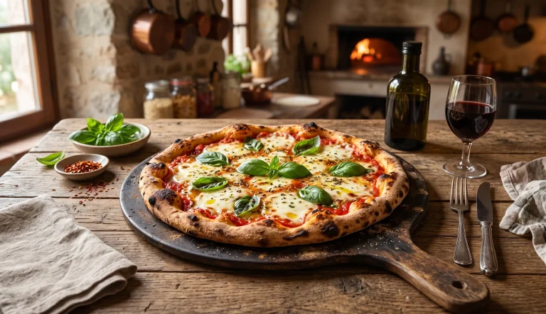 pâte à pizza rapide sans repos croustillante maison avec mozzarella fondante et basilic