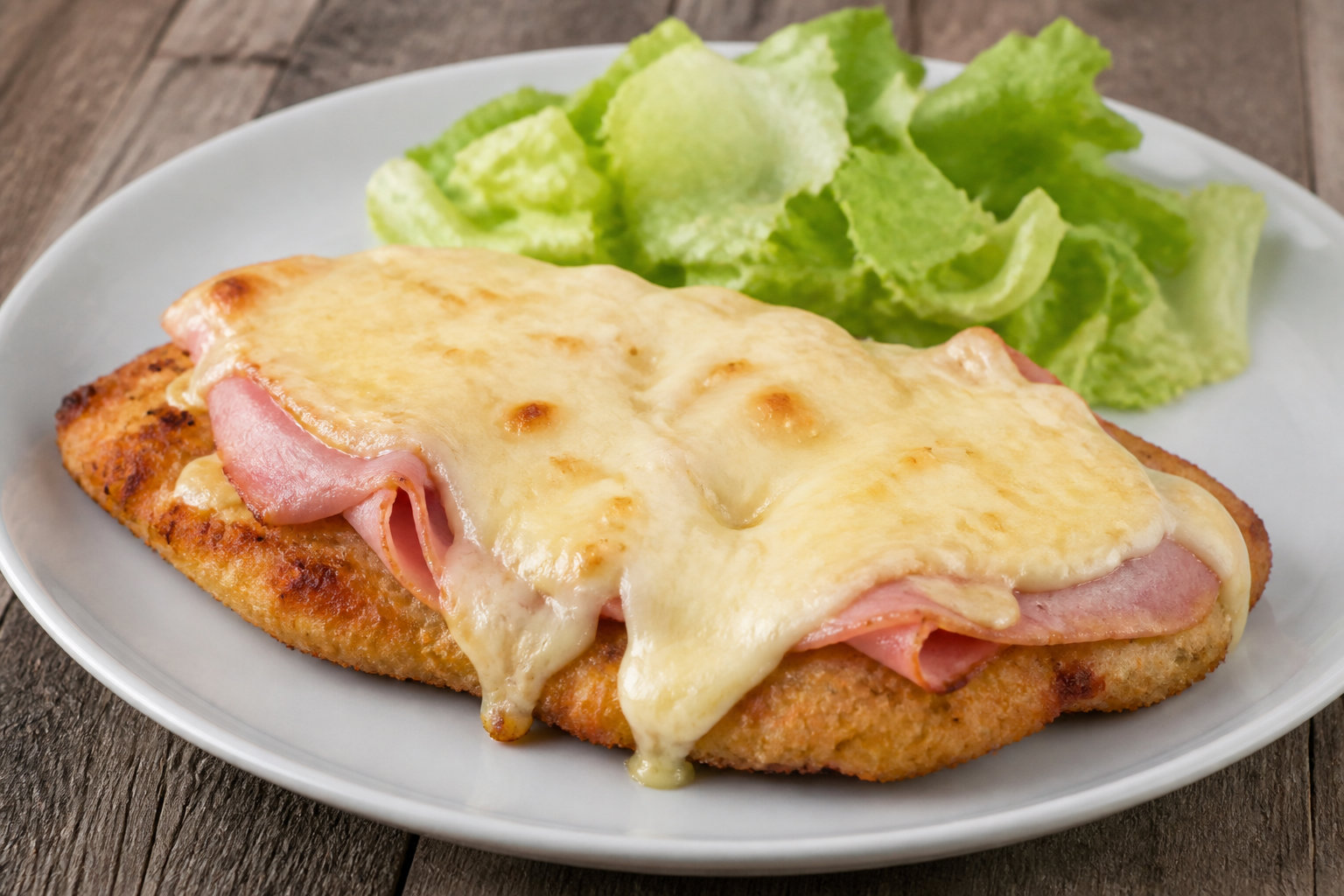Escalope de veau gratinée au fromage de montagne et jambon